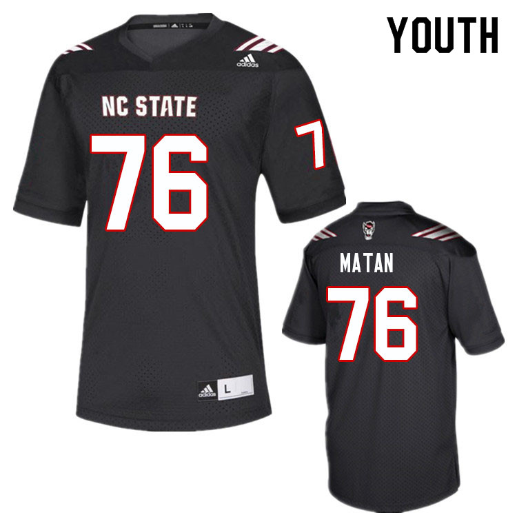 Youth #76 Patrick Matan NC State Wolfpack College Football Jerseys Sale-Black